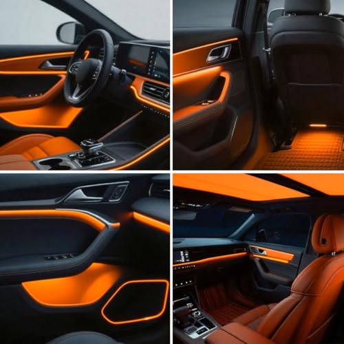 Image of BTF-LIGHTING FCOB COB LED Strip Orange Color 5mm Width UL Listed Super Narrow Flexible Uniform Light DC12V 16.4FT CRI 90+ Dimmable LED Ribbon for Bedroom Home Indoor Decor(No Adapter or Controller)