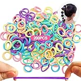🟦【Super Value Haarbänder Set】Das set enthält 200 Stück bunte mini-haargummis mädchen. Es gibt viele verschiedenfarbige zopfgummis für sie zur auswahl, genug für Ihren ersatz oder ersatz.