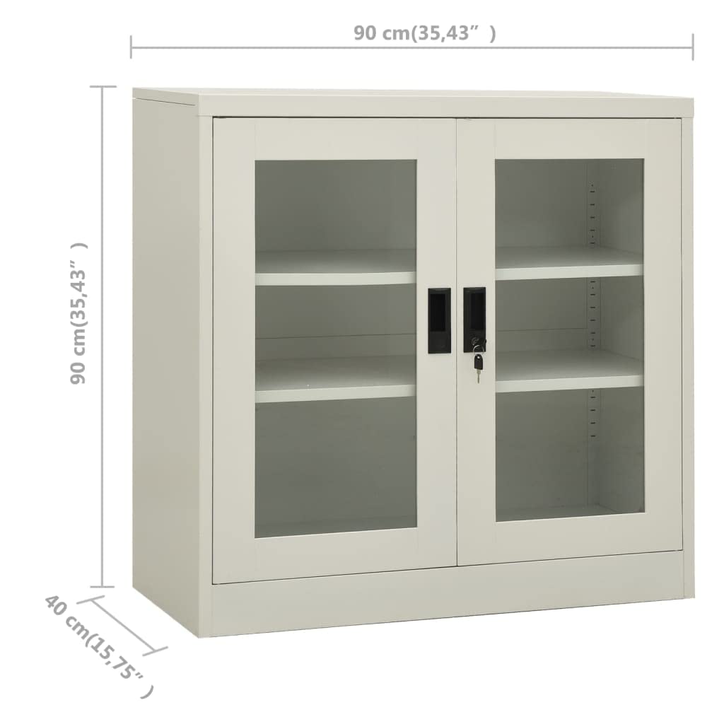 Büro Aktenschrank zur sicheren Dokumentenaufbewahrung aus Stahl mit gehärtetem Glas Türen für die übersichtliche Büroorganisation