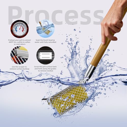 Grill Brush Bristle Free with Scraper - image 5