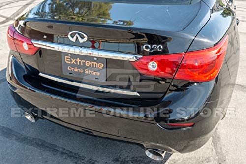 Replacement For 2014-Present Infiniti Q50 Stainless Steel Polished Silver Muffler Axle Back 4.5" Double Wall Dual Tips Exhaust Ext-Md003 #TOP3