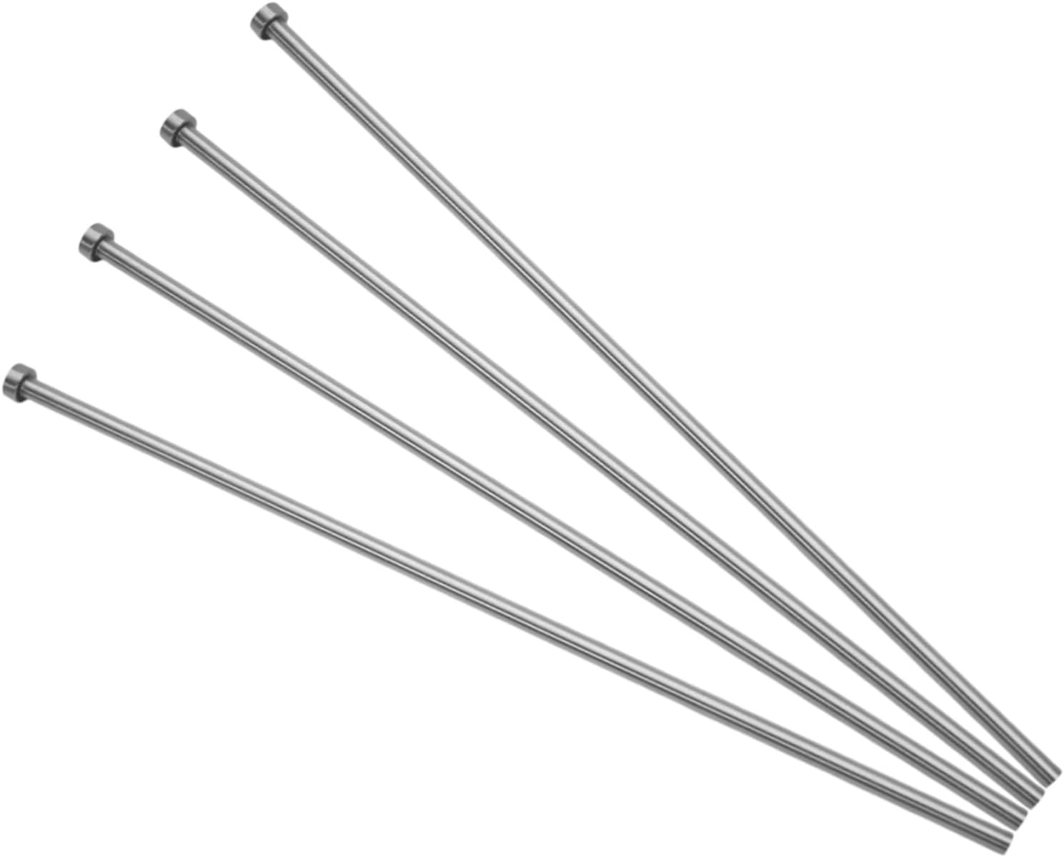SKD61 Straight Ejector Pins, 1" Dia Round Tip Punch 304.8mm (12") Long Silver Gray 1pcs