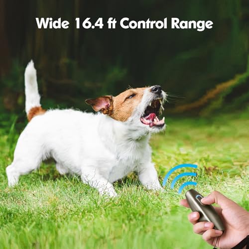 FXiaoy Ultrasonic Dog Barking Deterrent, 2 in 1 Dog Training and Bark Control Device,Anti-Barking Device, Dog Silencer, Ultrasonic Dog Whistle,Indoor&Outdoor,16.4 Ft Large Control Range