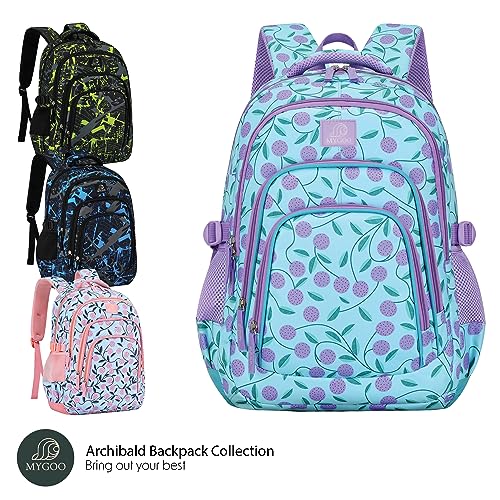 Girls Vibrant School Backpack | Archibald Collection for Kids | 17 inch Height 24L | Lush Lavender (Berry Purple)2