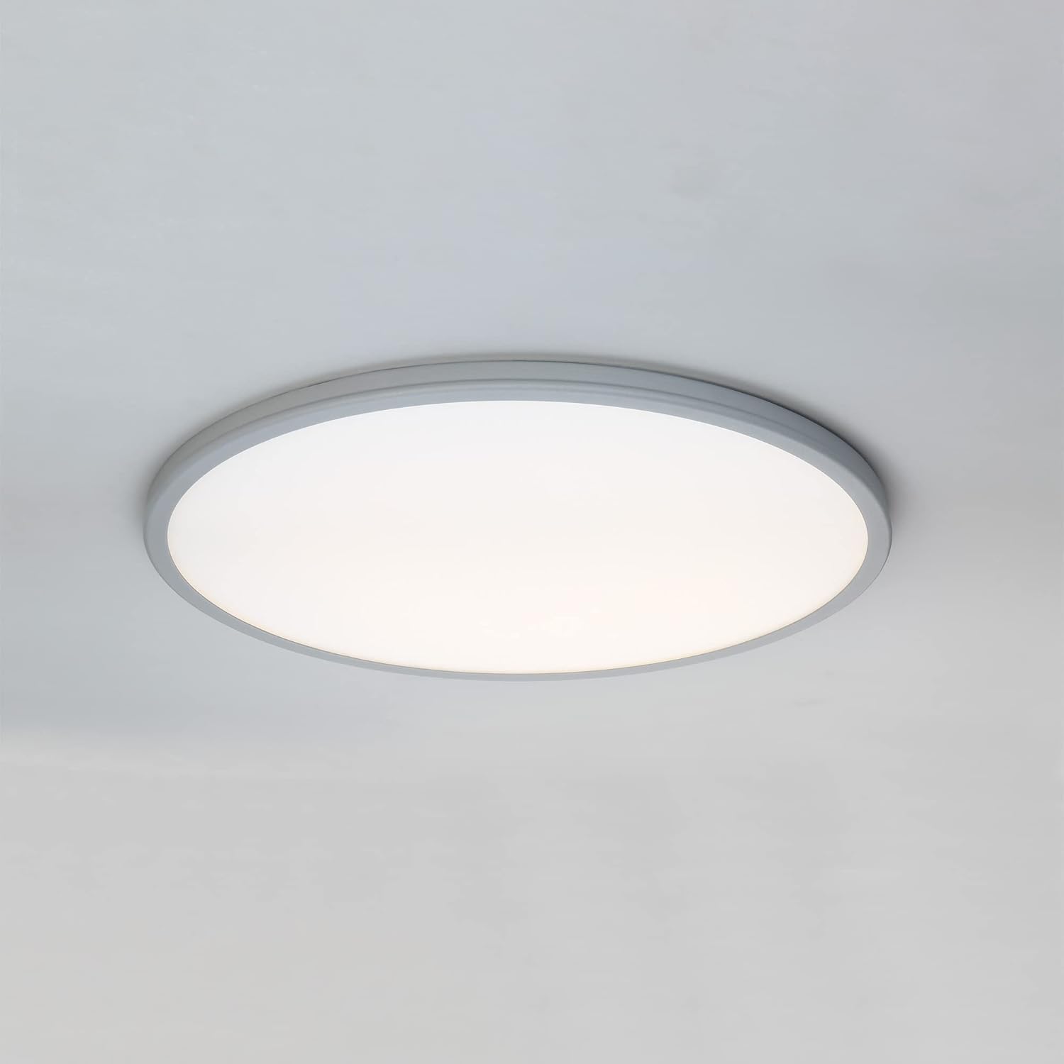WAC Lighting dweLED, Geos 22in LED Round Low-Profile Flush Mount 3000K in Titanium