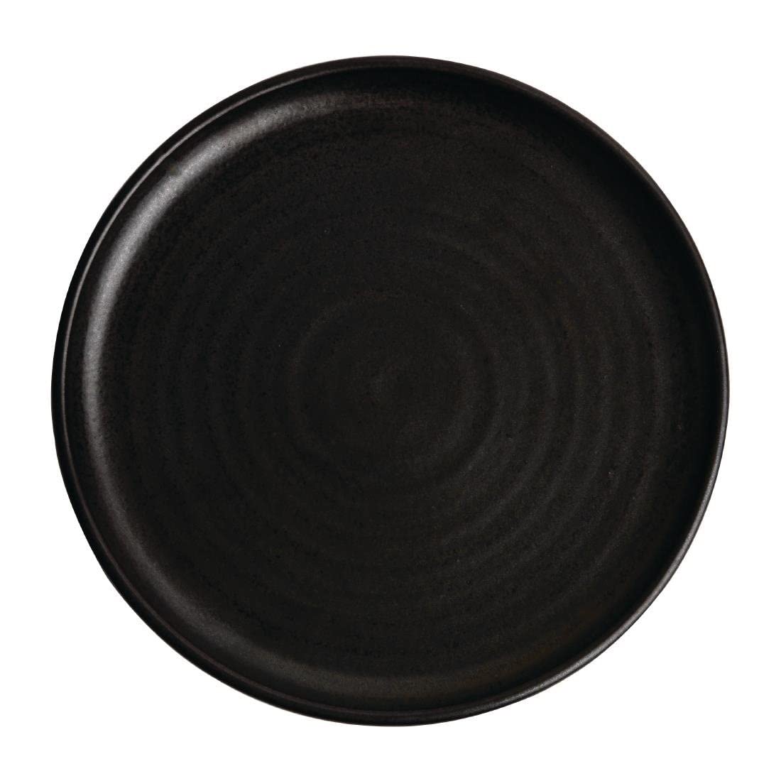 Plato redondo de lona Olympia FA317, vajilla negra de 265 mm para un emplatado de diseño