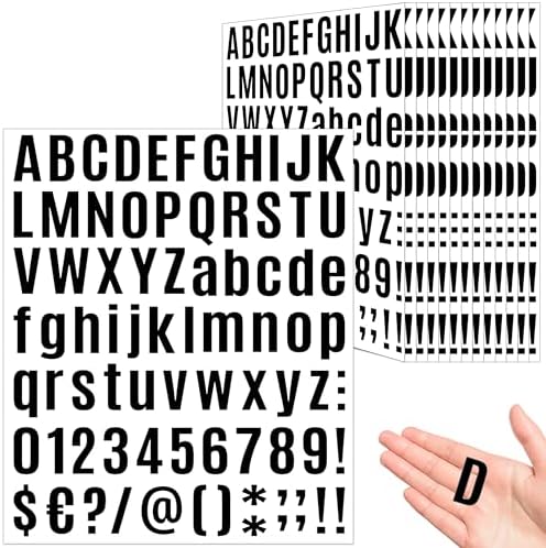 980 Pcs 12 Sheets Letter Stickers Small,1 Inch Vinyl Letter Stickers ...