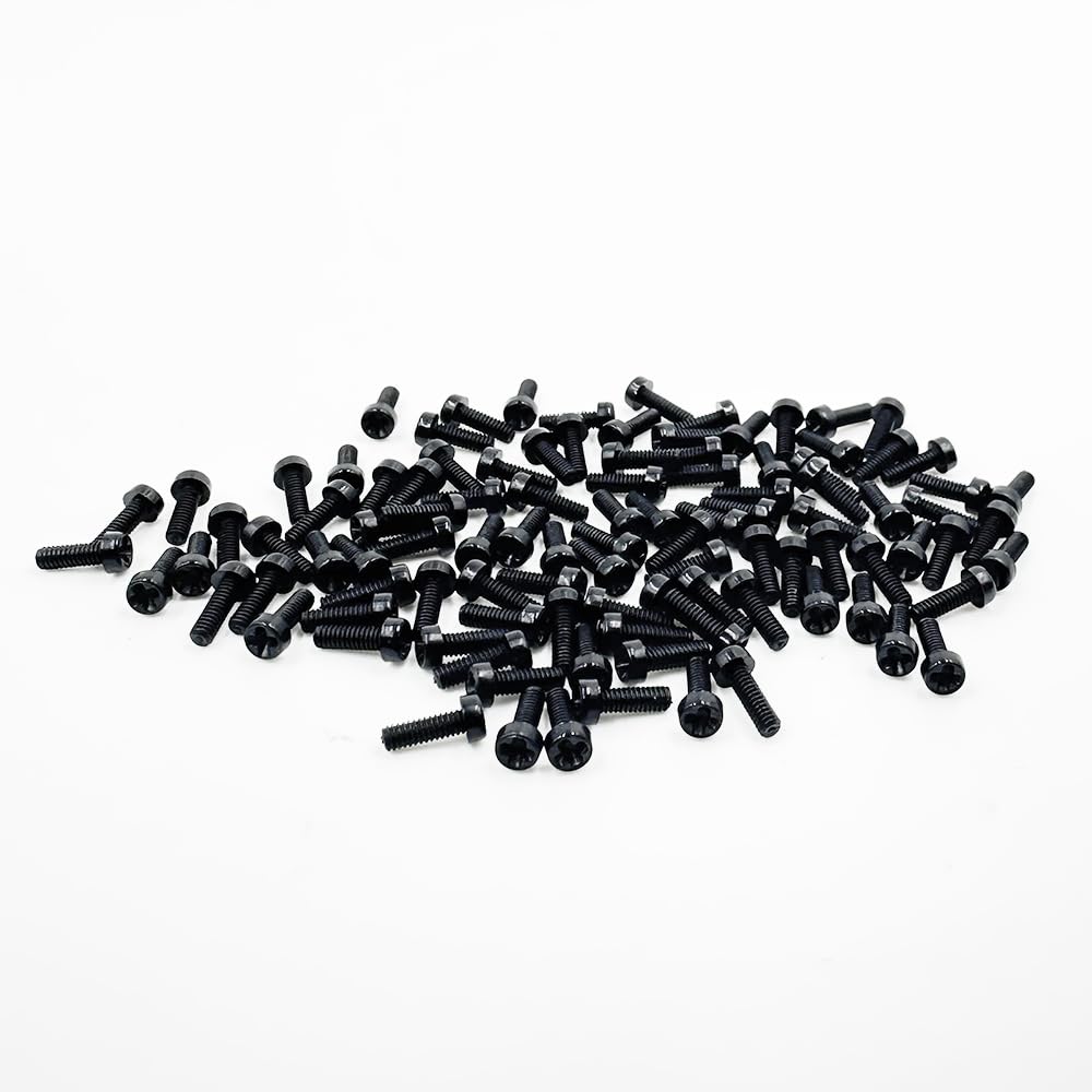 Photo 1 of 100PCS M2 X 6MM Round Head Machine Screw Nylon Bolt Fastener Phillips Drive Screw Parts (M2 X 6 MM)