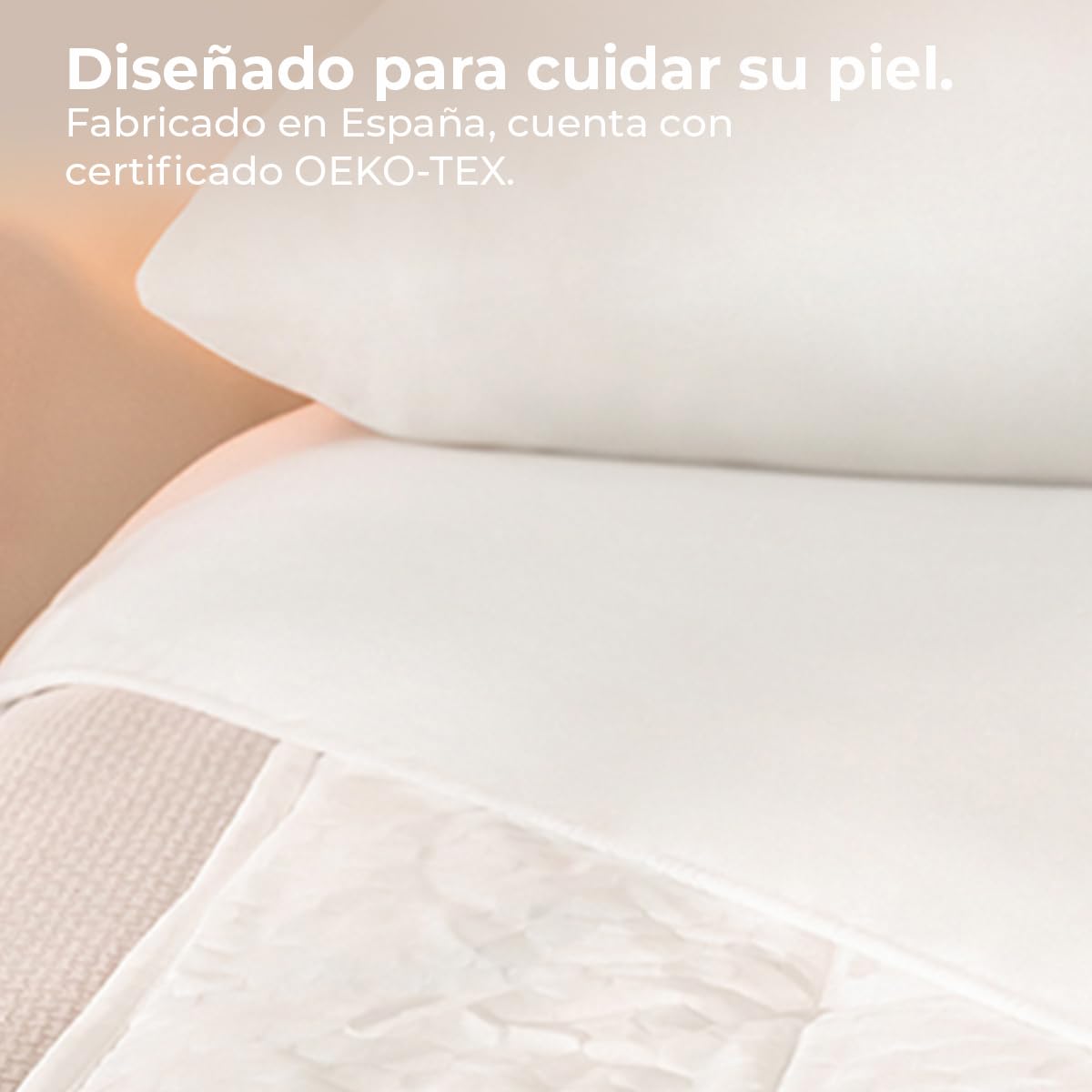 Cecotec Protector De Colchón 60x120 Flow Protectbaby. Para Cuna Impermeable y Transpirable 100%,Tejido de Malla Suave. Lavable A Altas Temperaturas. Fabricado España Certificado Oekotex