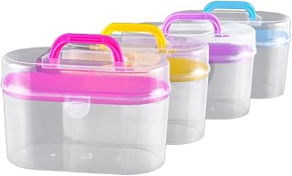 Clear Plastic Organizer Bins Multifunctional Storage Box Plastic Storage Box Container for Sewing Supplies Container with Lid Storage Container Sewing Supplies Organizer Sewing Kit