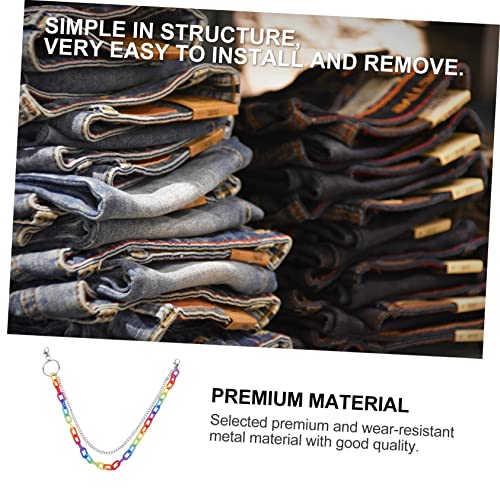 MERRYHAPY Rainbow Pants Belt Chain Waist Decor Stylish Belt for Women's Fashion Accessory3
