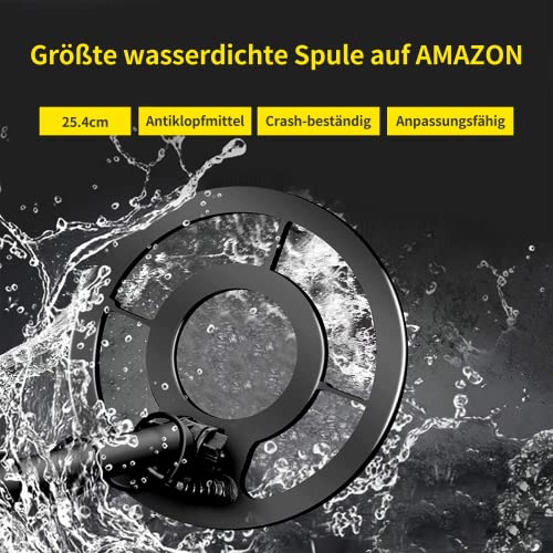 Foto von Metalldetektor für Erwachsene und Kinder, Metallsuchgerät 3 Modi Sind Optional, Zeigeranzeige, Hochpräzise IP67 wasserdichte Suchspule, Höhenverstellbares Metalldetektoren(2x9V Batterien)