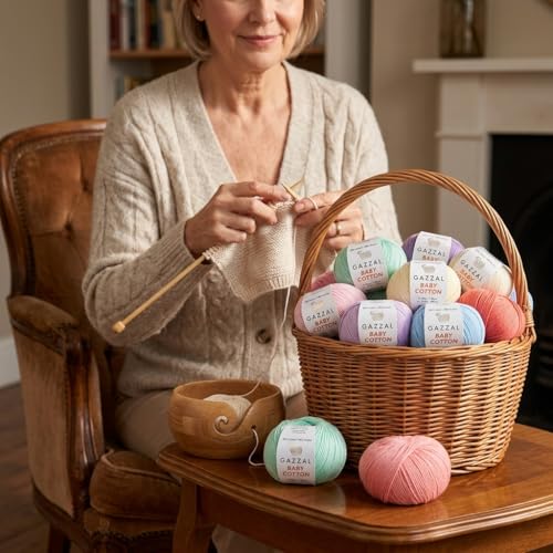 Gazzal Baby Cotton Schokolade - 60% Baumwolle - 10x50g/165m - Nadelstärke 3-4 – Bild 4