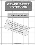 Graph Paper Notebook: 1.25 inch squares (120 pages)