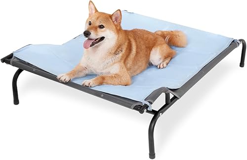 Sweetnight Cama elevada para perros con reposacabezas para perros grandes  Catre elevado impermeable para exteriores - Marco de acero resistente de