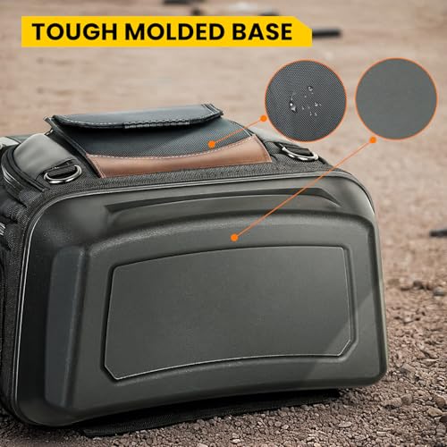 WINHUNT Tool Backpack for Men, Heavy Duty Tool Bag Backpack with Waterproof Molded Base, Multiple Pockets tool rucksack, 36 x 22 x 20.5 cm, Tool Storage Organizer Bag for Electrician, Black - Image 7