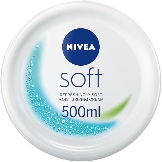 NIVEA Soft Moisturising Cream (500ml), A Moisturising Cream for Face, Body and Hands with Vitamin E and Jojoba Oil & Q10 Anti-Wrinkle Power Firming Day Cream SPF 15 (50ml)