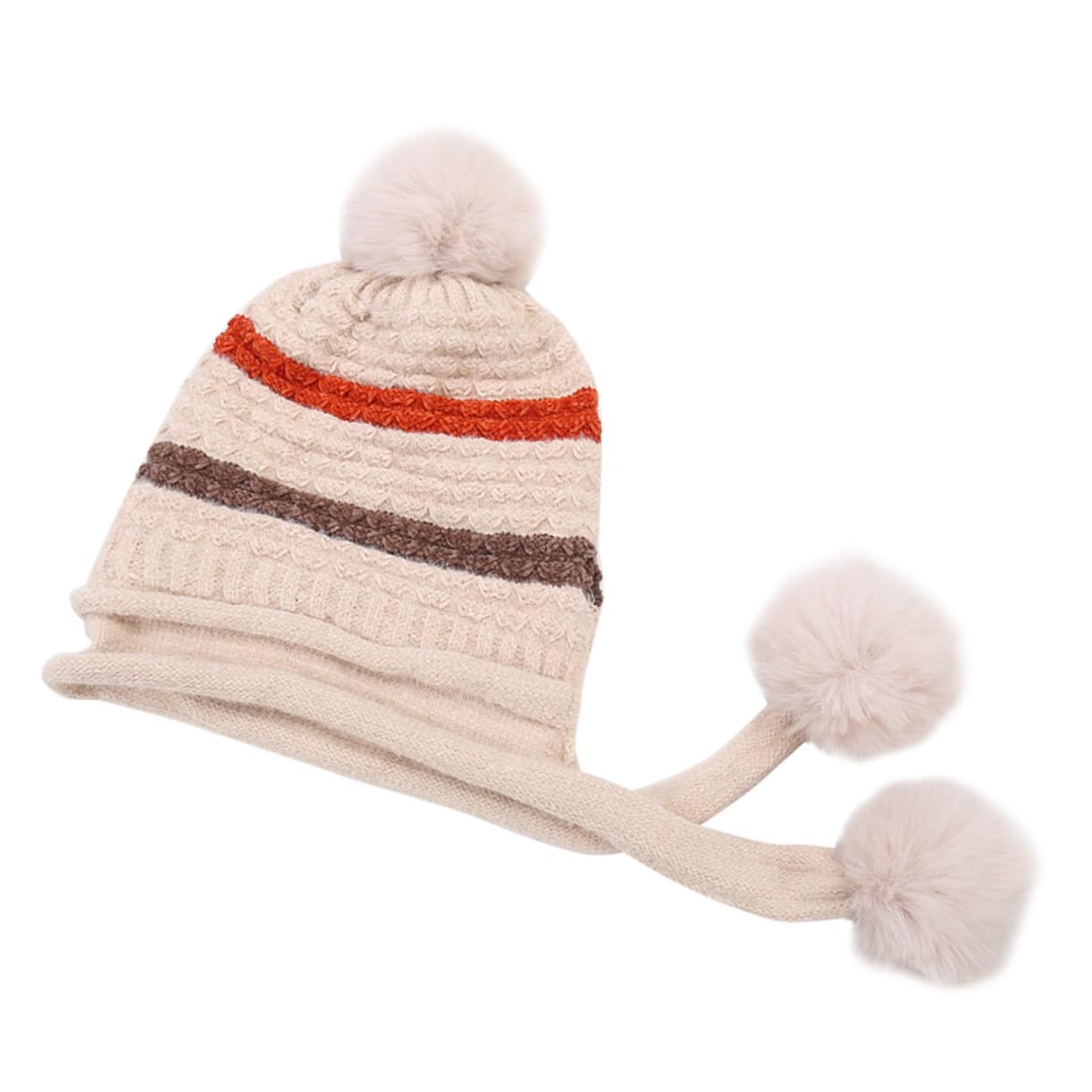 LIFKOME 2piezas Gorro De Lana Para Mujer Gorro De Esquí y Cómodo Para Actividades Invierno Beige