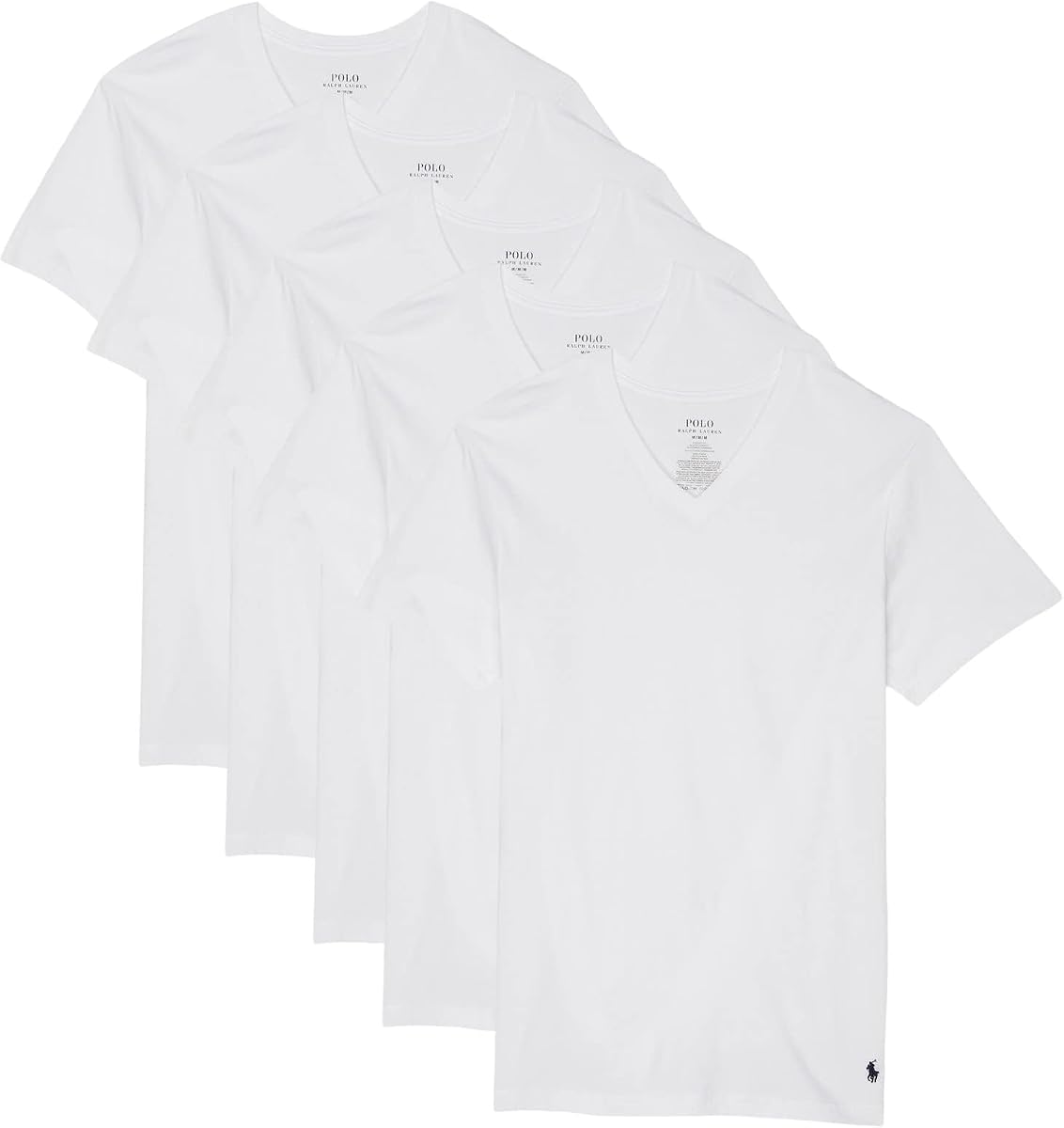 Classic Fit Wicking V-Neck 5-Pack Undershirts