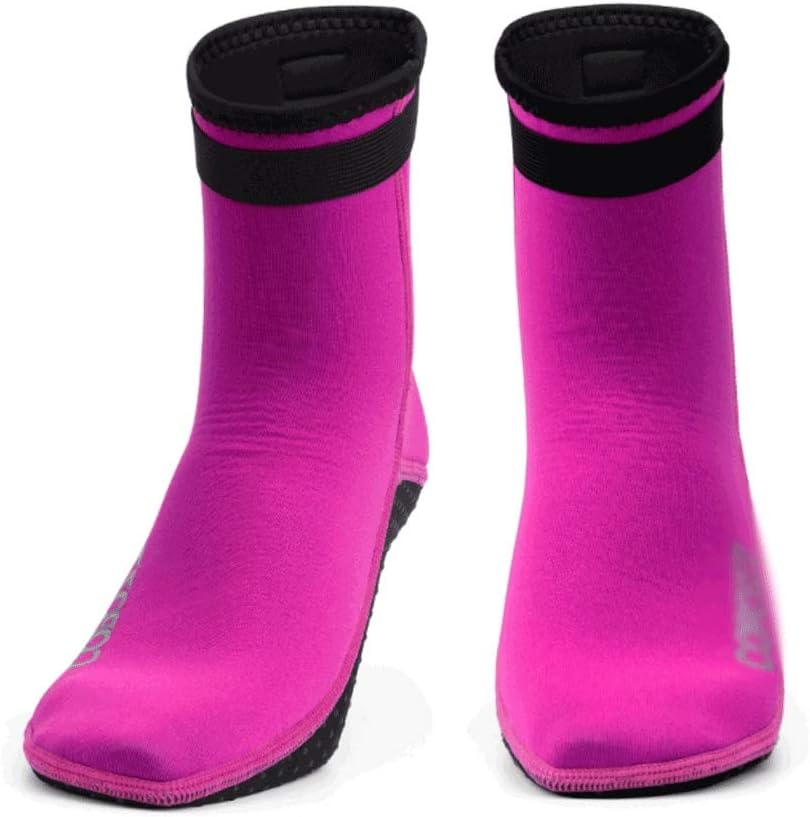 Jjzxd 3mmネオプレンダイビングソックスブーツウォーターシューズアンチスリップビーチ暖かいウェットスーツシューズシュノーケルサーフィンスイムソックス男性女性 Color Rose Small Red 毎週更新 Size