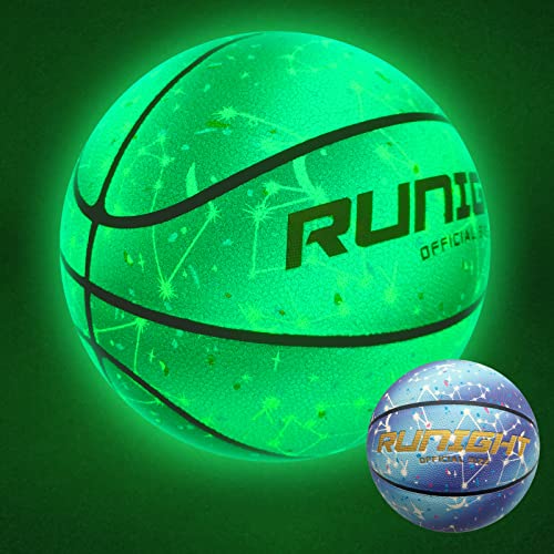 Runight Basketball - Glow In The Dark Basketballs - Official Size 5 Ball For Night Games - Green Light Up Balls Gifts For Kids,Boys,Girls,Men And Women #TOP4