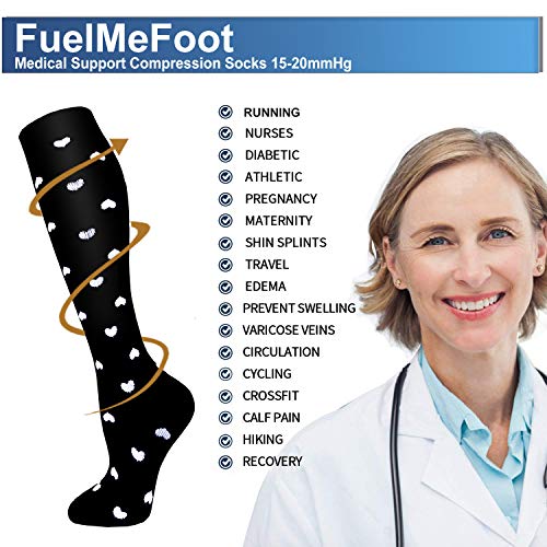 Image of FuelMeFoot 3 Pack Copper Compression Socks - Compression Socks Women & Men Circulation - Best for Medical,Running,Athletic