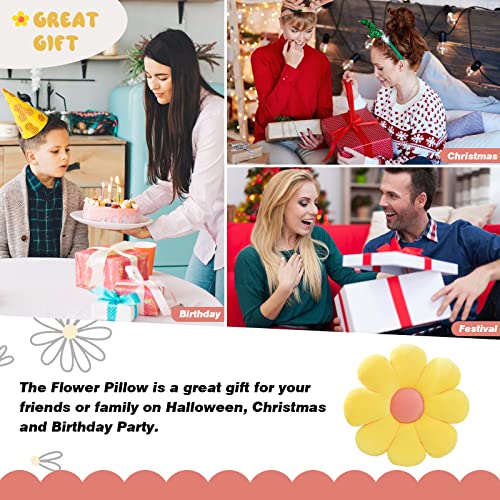 Zakun Flower- Shaped Throw Pillow, Daisy Pillow Flower Cushion, Aesthetic Daisy Flower Pillow Cute Flower Seating Cushion, Flower Room Décor Pillows For Sofa Couch Bed #TOP6