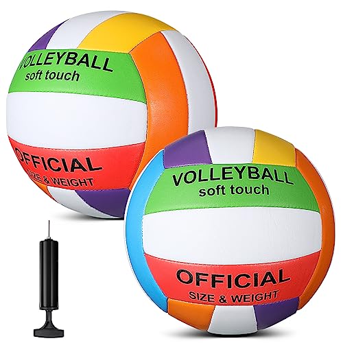 Image of Lenwen 2 Pack Volleyball Official Size 5, Colorful