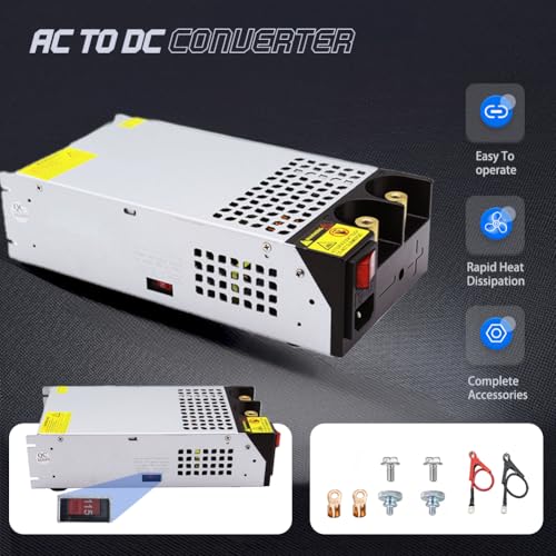 Image of AC to DC 24V 62.5A 1500W Power Supply,Universal SMPS Switching 110V to 24V Converter Transformer Driver Adapter for DIY,RV,Pump,LED Strip,LCD Monitor(DC24V-62A-1500W)