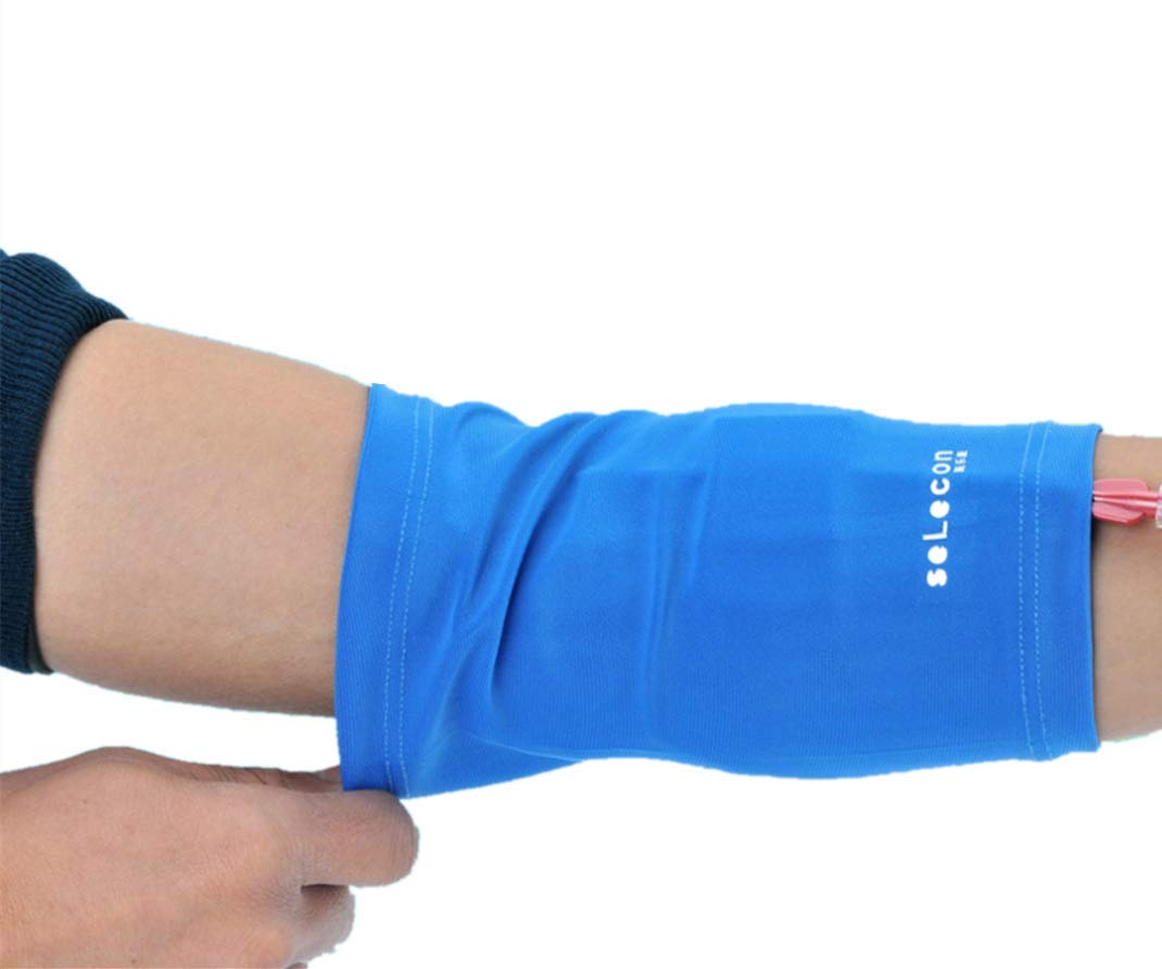 UMTECPICC Nursing Sleeve Cast Protector PICC Line Cover for Adult Kids,Ultra-soft Comfortable,Weight: 88 - 210 Pounds (Blue, L)