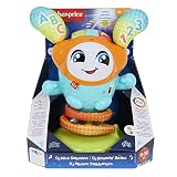 Fisher-Price Boti Robotito Saltarin, elektroniczna zabawka do nauki liter i cyfr, prezent dla dziecka +9 miesięcy, hiszpańska + portugalska + włoska + angielska (HJP91)