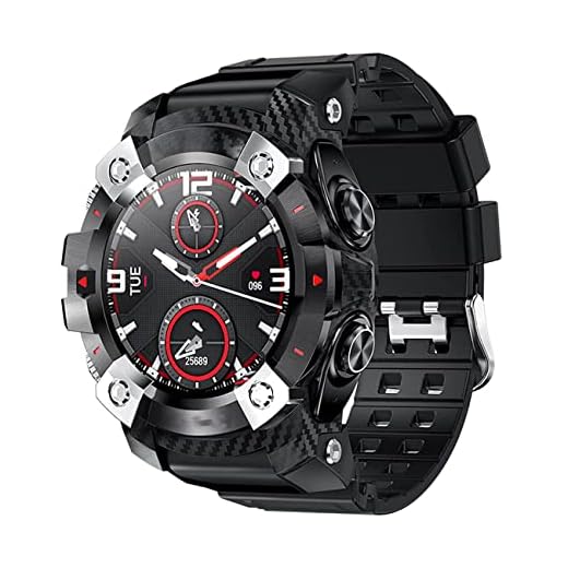 YLPCK Sport Smart Watch 1,3 tum HD pekskärm tvillingar smart armband med Android 10.7 system 4 + 128 g inbyggt 900 mAh batteri Bluetooth 5.0 Wifi 5 atm vattentät handled smartklocka (1röd)