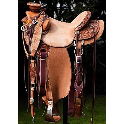 Selle de ranch en cuir Big Horn Wade Tree avec sellerie - Canada