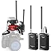 Produktbild Saramonic Omni-Directional Kabelloses Mikrofon Wireless Lavalier Mikrofonsystem Zwei Transmitter und zwei Receiver mit Saramonic SR-AX100 Audio Mixer für Canon Nikon Sony DSLR-Kamera Camcorder