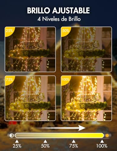 Miniatura 6 de Bescost Guirnaldas Luces Exterior 50m, 500 Led Cadena De Luces, Luces Exterior Con 8 Modos, Impermeables Luces Led Exterior, Decoración Para Navidad, Fiesta, Boda, Patio, Jardín, Festival, Etc