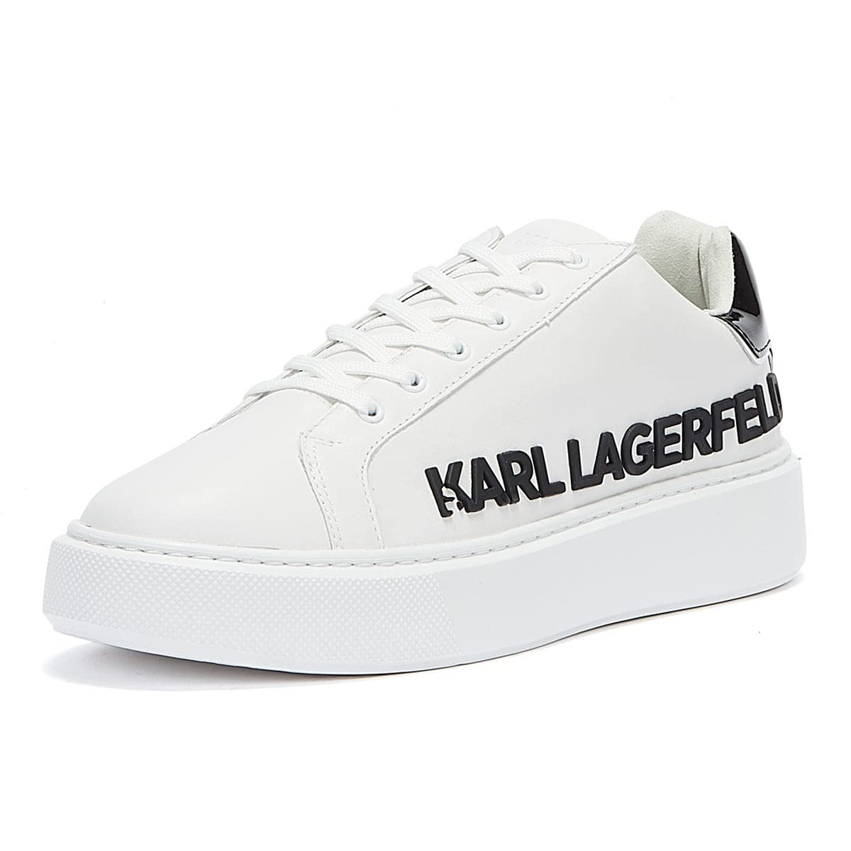 KARL LAGERFELD Inject Logo Womens White/Black Sneakers