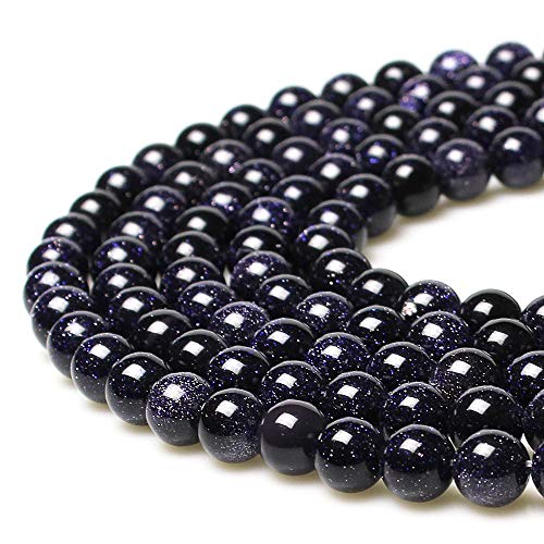 Mjdcb Natural Stone Beads Blue Sand Stone Round Loose Beads For Jewelry Making Diy Bracelet Necklace (12Mm) #TOP5