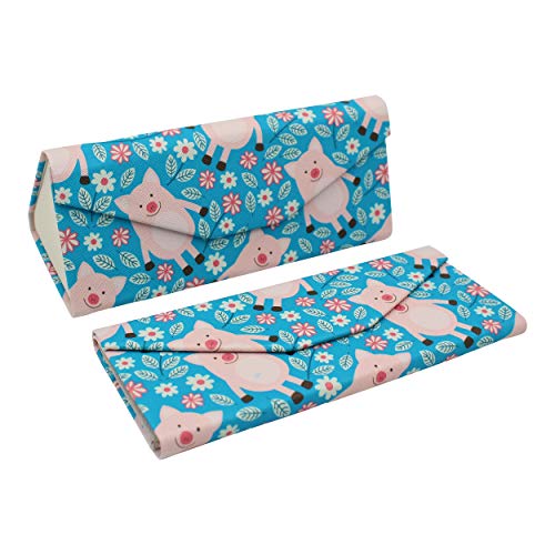 Image of Real Sic Glasses Case for Men and Women - Magnetic Folding Hard Shell Sunglass Holder - Inspired by Adorable Animals