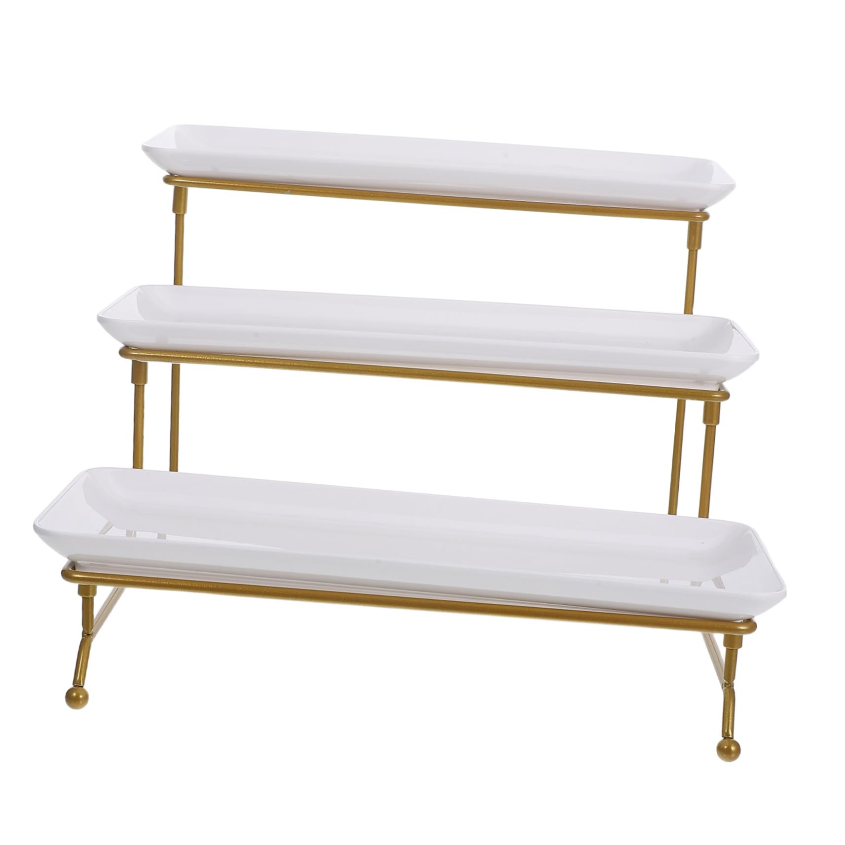 Dessert Stand, Elegant White Dessert Stand - Tiered Serving Display Risers for Buffets & Parties Perfect