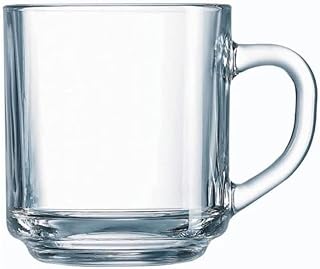 Luminarc Glass Tempered Mug Set (Transparent, 250ml) - Set of 6 Price In India