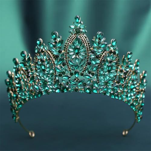 Women's Baroque Rhinestone Bridal Crown Tiara Elegant Hair Accessories For