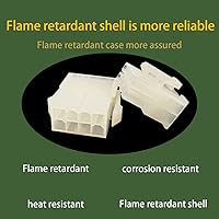 Vista 6 de Gikfun Terminal de carcasa de conectores de cable de 0.165 in, 18-24 AWG, 2 x 2 x 4 pines, carcasa de enchufe macho y hembra y 200 piezas