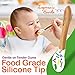 Nutrichef Baby and Toddler plate - silicon suction, 3 compartment, Non-toxic All-natural Bamboo Baby Food plate (Sparkle)
