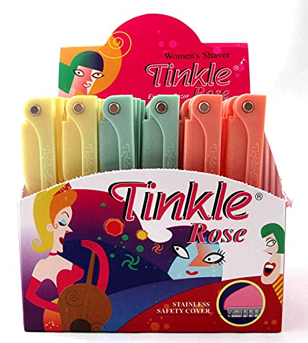 Tinkle Women's- Shaver Rose Razors - (1) Box - (36) Pcs - Stainless Steele #TOP1