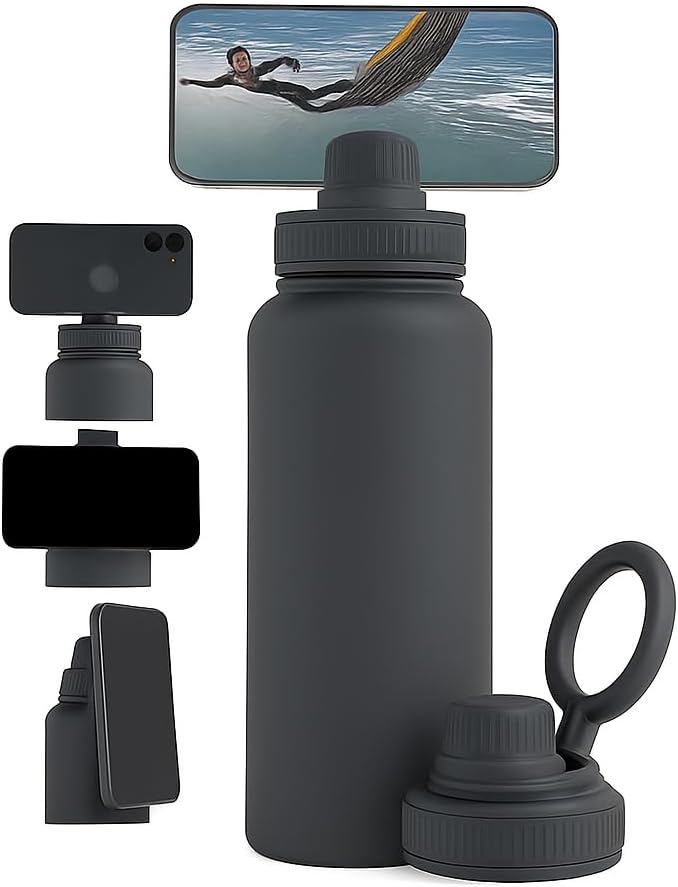 Premium Insulated Stainless Steel Water Bottle – 32 oz Leak-Proof, BPA-Free, Double-Wall Vacuum – Reusable Sports & Gym Bottle` (Black)