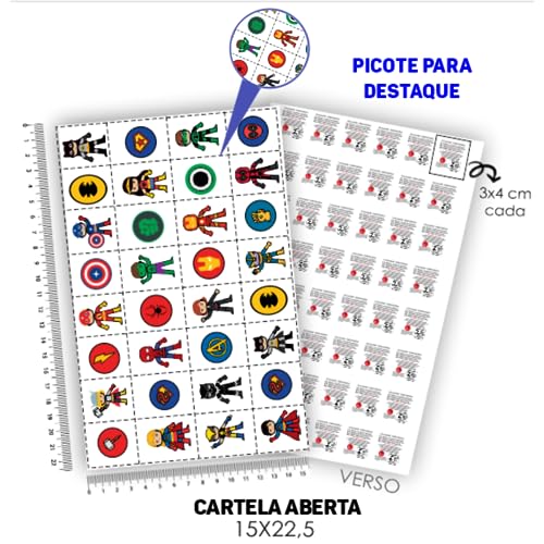 160 Tatuagem Infantil Temporária Herois II | Kit Festa 32-054