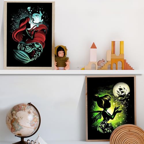 Keyranke 6 Pack Disney Diamond Art Kits Adults, Diamond Painting Disney Kits, Cross Stitch Full Drill Shiny Diamond Embroidery Pictures Arts Craft For Christ-Mas Gift 12X16Inch - 8