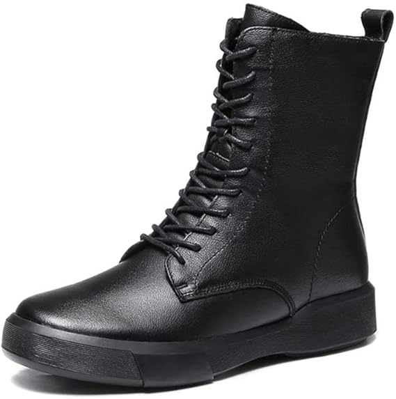 Amazon Co Jp ブーツ メンズ レディースブーツ ワークブーツ ユニセックス レースアップブーツ 黒 編み上げブーツ 11ホール ハイカット 柔らかいソール 防水 滑り止め 大きいサイズ レディース レースアップブーツ 本革 ローヒール サイドジップ 編み上げブーツ