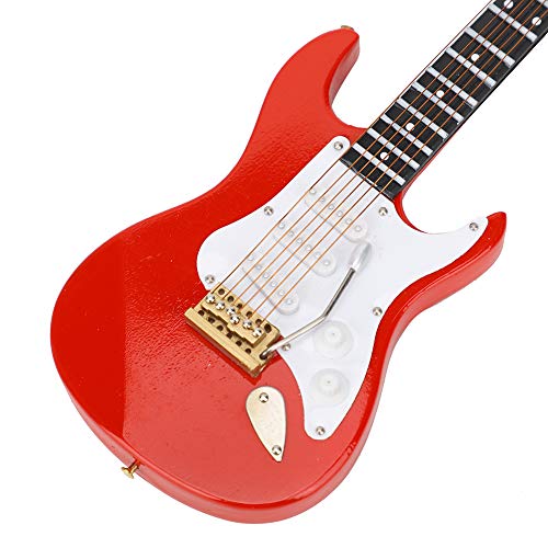 Artisanat de Guitare, modèle de Guitare électrique Rouge Miniature, pour Les mélomanes - Les Beatles, Paul McCartney, John Lennon, RIngo Starr, George Harrison Artisanat de Guitare, modèle de Guitare électrique Rouge Miniature, pour Les mélomanes