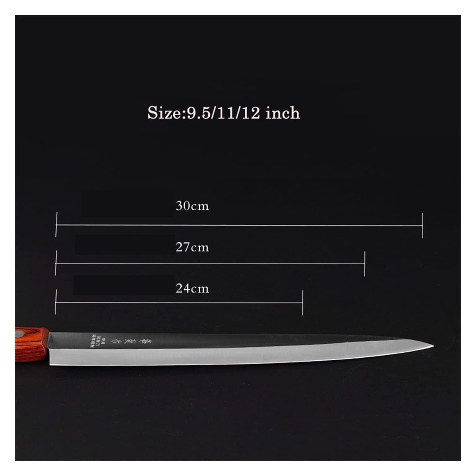 9.5/11/12 pouce Couteau Sashimi Style japonais 6CR16MOV Sancer Sharp Tranchant Sushi Sushi Filever Cleaver Couteaux Couteaux Poignée en bois couteau